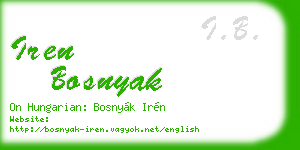 iren bosnyak business card